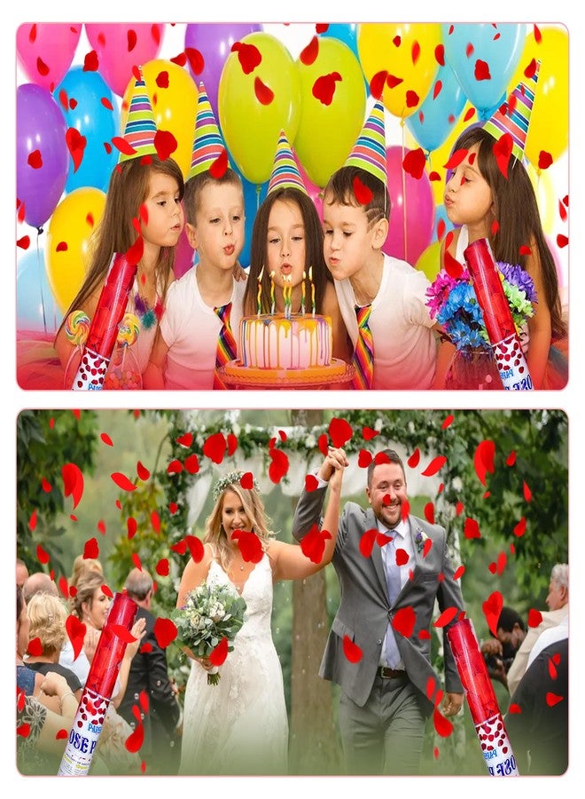 Untumble Party Poppers with Rose Petal Confetti, Pack of 2 for all Celebrations Birthday, Anniversary, Surprise Party Celebartion Popper with Rose Petals (Pack of 2) - Image 4